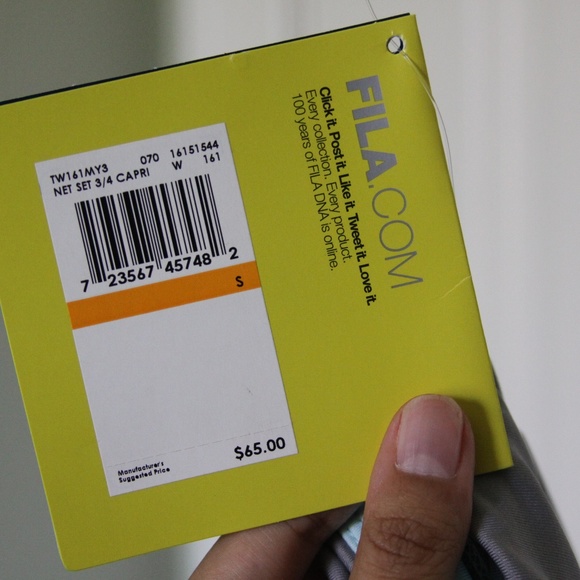 NWT Fila Blue & Gray Workout 3/4 Capri Leggings - Picture 8 of 8